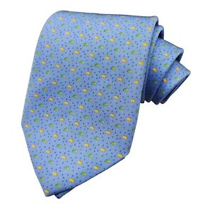 HOLLAND & SHERRY Blue Umbrella 100% Silk Mens Luxury Tie - 3.50"