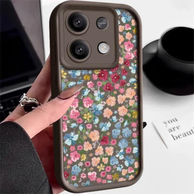 Case For Xiaomi Poco F6 X6 M6 Pro 13T Redmi Note 13 12 11 Pro Flowers Soft Cover - Image 1 of 4