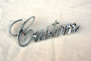 73-75 Oldsmobile Cutlass NOS GM "Custom" Front Fender Emblem 74 Cruiser Wagon