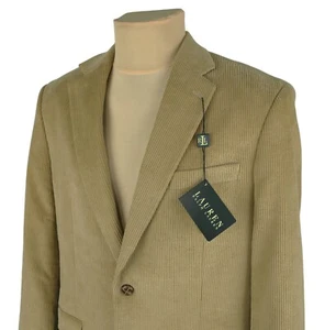Lauren Ralph Lauren Herren Beige Hellbraun Baumwolle Cord Blazer Jacke Größe 38R (M) - Bild 1 von 13