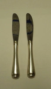 2 esparcidores de mantequilla Gorham antiguos franceses con mango de plata esterlina sin mono 6 1/4" 1905 - Imagen 1 de 3