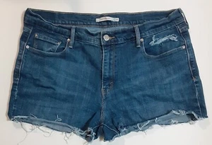 Pantalones cortos Levis 505 pantalones de mezclilla para mujer desgastados deshilachados talla 14 - Imagen 1 de 4