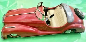 40's German Distler Mercedes-Benz Tin Wind Up Sports Car Red - Picture 1 of 12