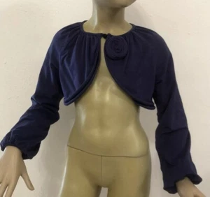 CHRISTIAN DIOR girls shoulder covers blue purple flowers applied size 6 years - Picture 1 of 15
