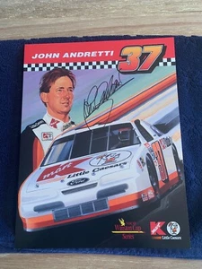 John Andretti #37 Autographed 1995 Little Caesars/Kmart Hero Card 8 1/2 x11 - Picture 1 of 2