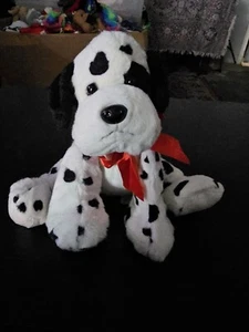 Animal Adventure Dálmata Cachorro Perro Pequeño 7 pulgadas Peluche Suave 2015 Rojo Satinado Arco - Imagen 1 de 5
