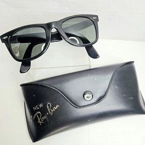 Vintage B&L Ray Ban USA Wayfarer 5022 50mm schwarzes Gestell Sonnenbrille 60er mit Etui - Bild 1 von 14