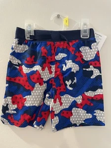 NWT Way to Celebrate Patriotic Toddler Boy’s Printed Camo Shorts Sz 3T Red Blue - Picture 1 of 6