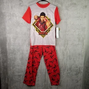 Boys Marvel Shang Chi 2 Piece Short Sleeve Top and Pants Pajama Set Size Large - Picture 1 of 12
