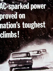 1965 AC Spark Plug Pikes Peak 1964 Oldsmobile Buick Pontiac Original Print Ad - Picture 1 of 6