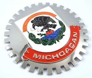 Distintivo griglia Michoacan Messico per auto camion montaggio griglia bandiera messicana - Foto 1 di 3