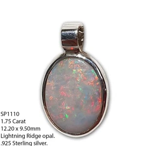 Natural Australian Opal Pendant Handmade 925 Sterling Silver Gift Jewelry SP1110 - Picture 1 of 4