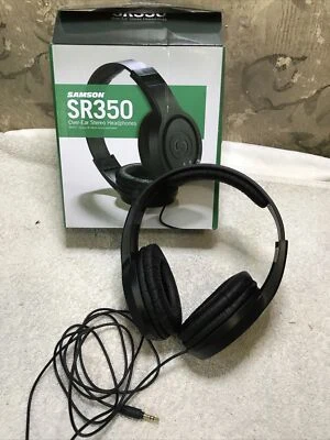 Samson SR350 Over-Ear Closed Back Black Stereo Monitoring Headphones Near Mint - Image 1 of 4