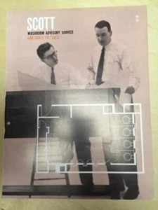 Vtg Scott Paper Brochure ~ Washroom Fixtures Towel Dispensers Waste Receptacles - Picture 1 of 1