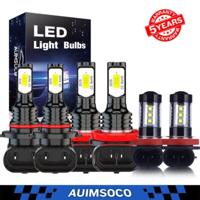 Para Toyota Venza 2009-2016 - Combo de 6 piezas 6000K faros LED + Kit de faros antiniebla Foto 1 de 4