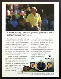 Foto Rolex Oyster Day Date Chonometer 1994 Golf Legend Arnold Palmer anuncio impreso - Imagen 1 de 1