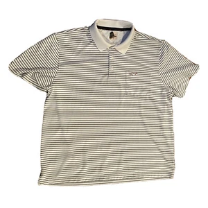 Greg Norman for Tasso Elba Five Iron Golf Polo Shirt Black Stripe Men’s 2XL - Picture 1 of 12