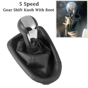 Fit Chevrolet Spark M300 Manual 5 Speed Gear Shift Knob With Boot Cover Chrome - Afbeelding 1 van 12