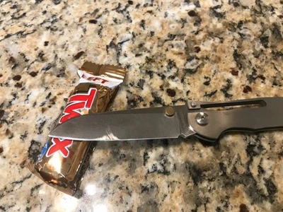 A.G Russell Knife All stainless Drop Point one hand knife.` - Image 1 of 4