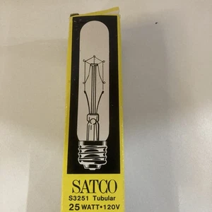 Satco S3251 120V Medium Base 25-Watt T10 Light Bulb, Clear - Picture 1 of 3