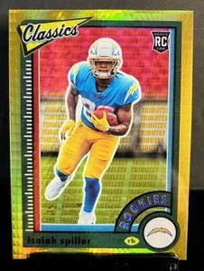 2022 Classics Isaiah Spiller #160 RC GOLD Serial 28/99 | LA Chargers Rookie - Bild 1 von 3