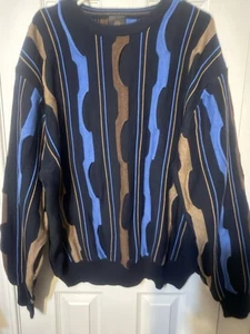 Men’s Vintage F/X Fusion Multicolor Googie Style Sweater. Size XL - Picture 1 of 5
