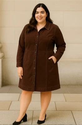 Jaqueta Venezia de veludo longa sem forro com bolsos - Imagem 1 de 4