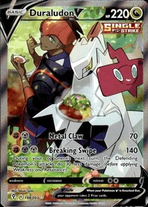 Pokemon Duraludon V (arte completo alternativo) SWSH07: Evolving Skies 198/203 casi nuevo - Imagen 1 de 2