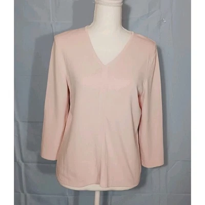 Suéter Dressbarn Medio Rosa Pálido Para Mujer Manga 3/4 Ligero Mezcla de Rayón Usado en Excelente Condición Foto 1 de 4