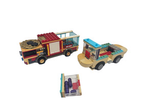LEGO City Custom Vehicle Lot Modified Fire Truck 60002 and Service Pickup Truck