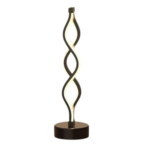 Infinity Spiral LED Tischleuchte schwarz, dimmbare Nachttischlampe mit Touch Controller - Bild 1 von 19