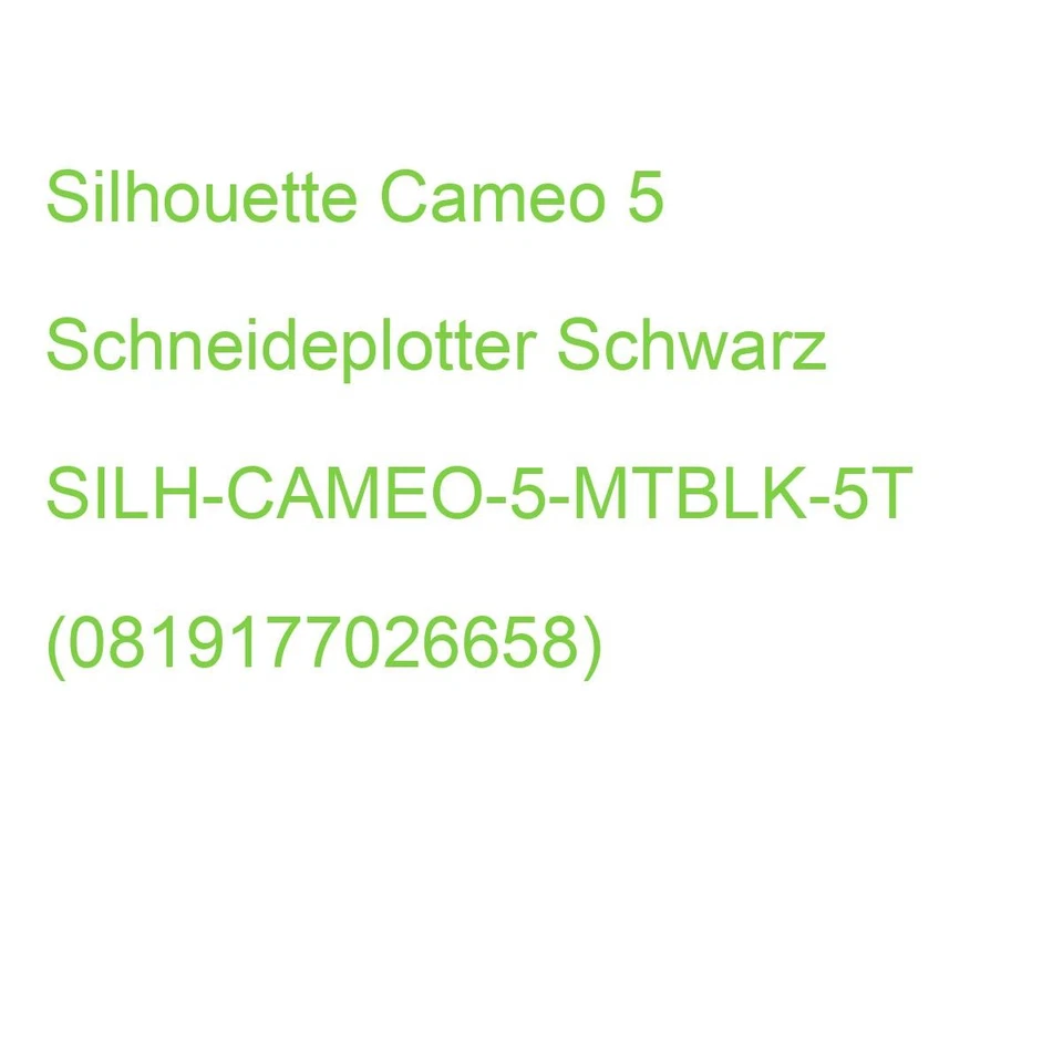 Silhouette Cameo 5 schwarzer Schneideplotter von Craftwoy zum Ausschneiden