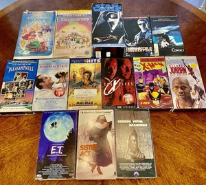 15 Vintage VHS Tapes- Including Star Wars, The X Files, Mad Max, ET, & More - Picture 1 of 5