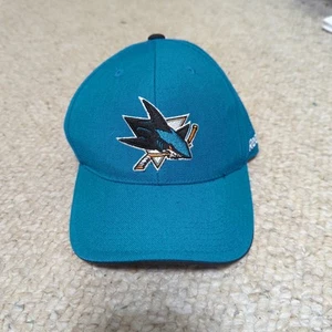 San Jose Sharks Hat Boys Youth One Size Teal NHL Wool Blend Logo Retro Reebok - Picture 1 of 12