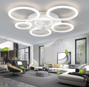 KRONLEUCHTER VENTILATOR LED DIMMBAR APP MODERN DECKENLEUCHTE DESIGN  - Bild 1 von 6