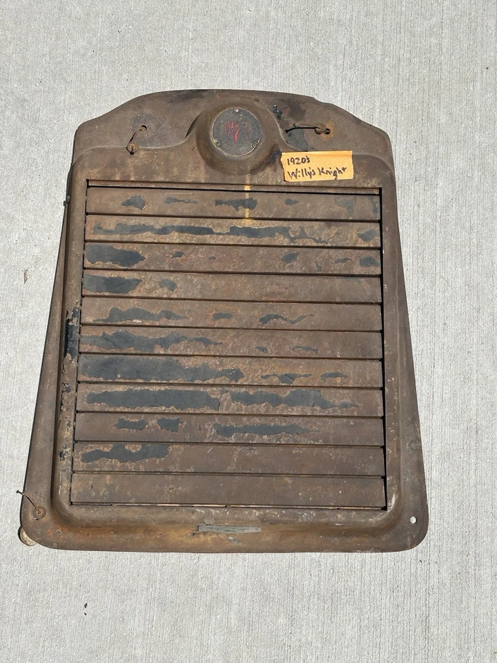 De colección 1920’s 1930’s WILYS KNIGHT Invierno Radiador Parrilla Obturador Cubierta Antiguo Foto 1 de 4