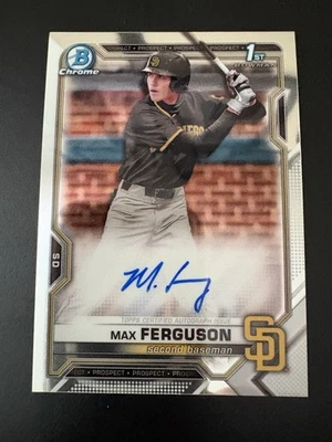 2021 Bowman Draft - Chrome Draft Pick Autographs Max Ferguson #CDA-MF (AU, RC) - Image 1 of 4