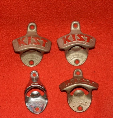 3 винтажных литых металлических открывалки для рекламных бутылок газировки 1950-х годов - Изображение 1 из 4