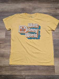 Vintage Walt Disney World Parks Retro Baumwolle T-Shirt Gelb Herren XL - Bild 1 von 11