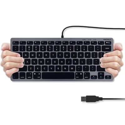 Small USB Wired Keyboard for Mac and Windows - 78 Scissor Keys, 13 Shortcut C... - Image 1 of 4
