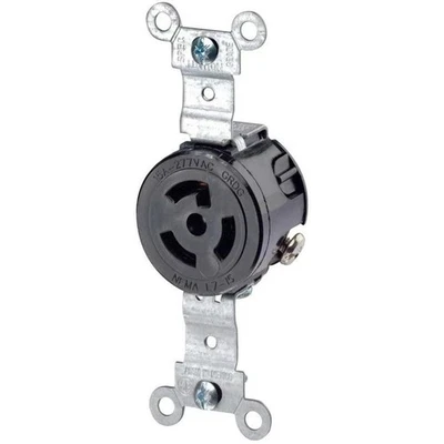 Leviton 4760 NEMA L7-15R 15 Amp 277 Volt Locking Receptacle - Image 1 of 4