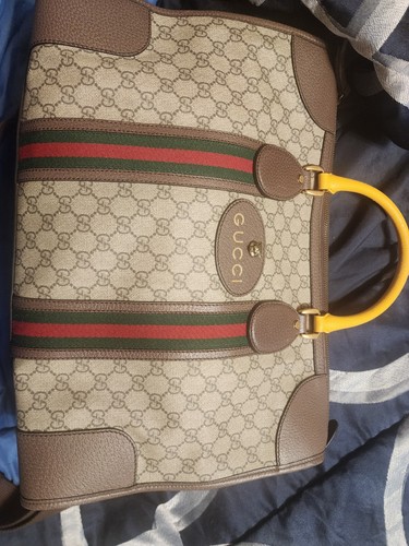 Gucci Neo Vintage Web Borsone GG Rivestito Tela Medium