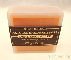 Bad & Bloom Natur Handgemachte Seife Dark Schokoladenriegel 83ml 80 Gramm Neu - Bild 1 von 4
