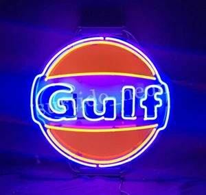 Golf Gasoline Neonlicht Schild Tankstelle Männerhöhle mit Acryldruck 19"x19" - Bild 1 von 3
