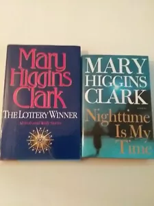 Mary Higgins Clark 2 book Lot - Lottery Winner/Nighttime Is My Time (Hardcover) - Picture 1 of 8