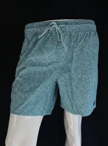 RVCA ANP Turquoise Wave Graphic Short Swim Shorts, Men's Size Large - Picture 1 of 10