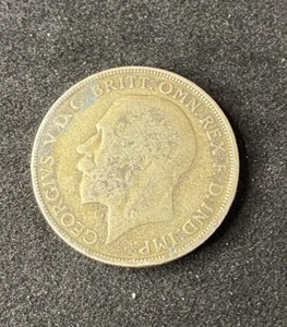 1920 Great Britain Florin 0.5000 Silver ASW 0.1818 Oz Free Shipping - Picture 1 of 2