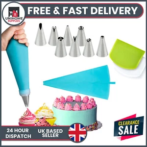 Icing Decorating Set Cake Decoration Kit Pastry Bag Piping Nozzles Scraper - Picture 1 of 18
