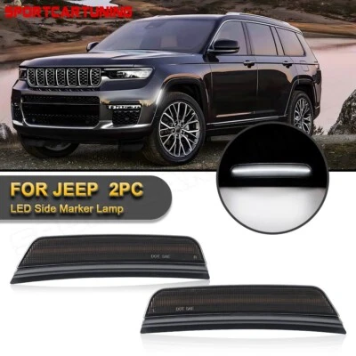 For 2021 2022 2023-2024 Jeep Grand Cherokee L White Front LED Side Marker Lights - Image 1 of 4