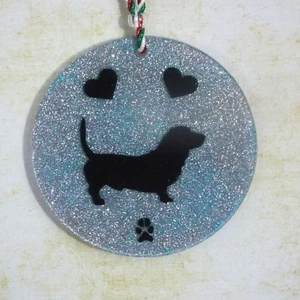 Basset Hound Window  Ornament   4in - Picture 1 of 9